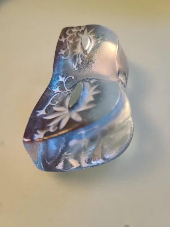 Black and blue etched glass mask art - Picture 3 of 5